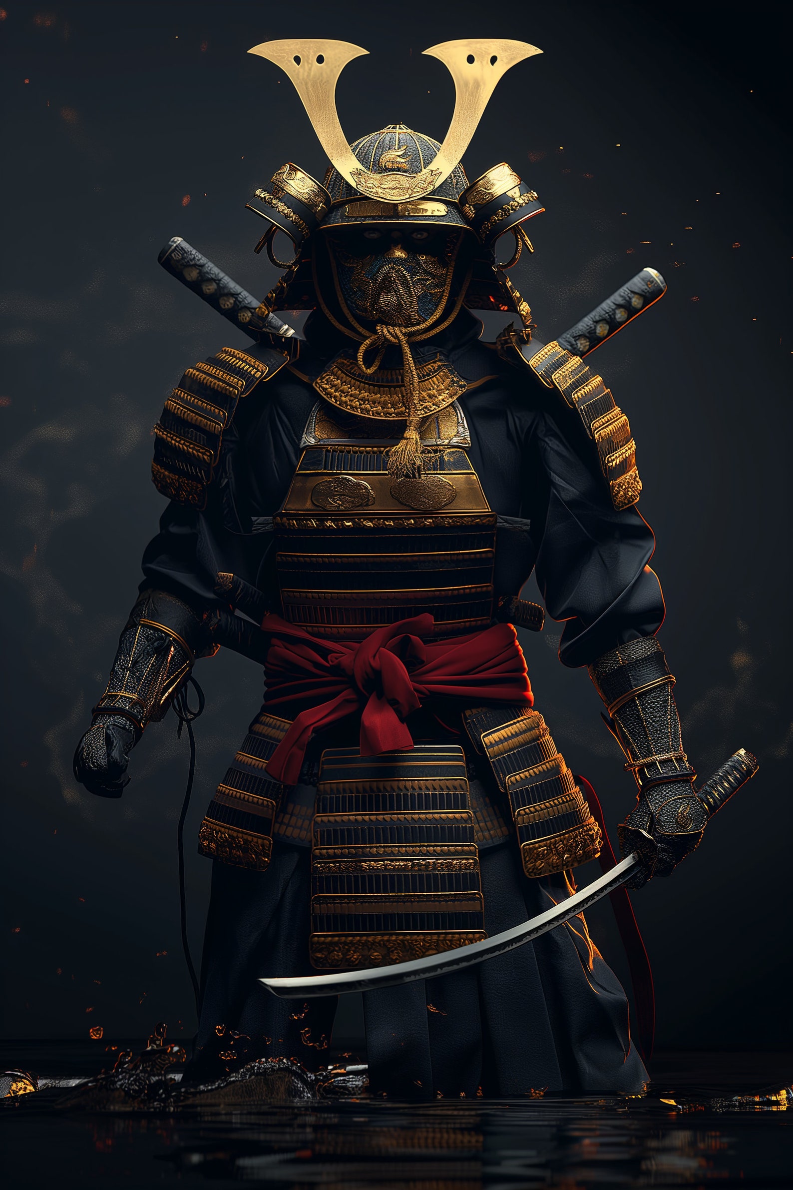 Japanese Samurai Warrior Digital Art Print - Asian Home Decor - Etsy