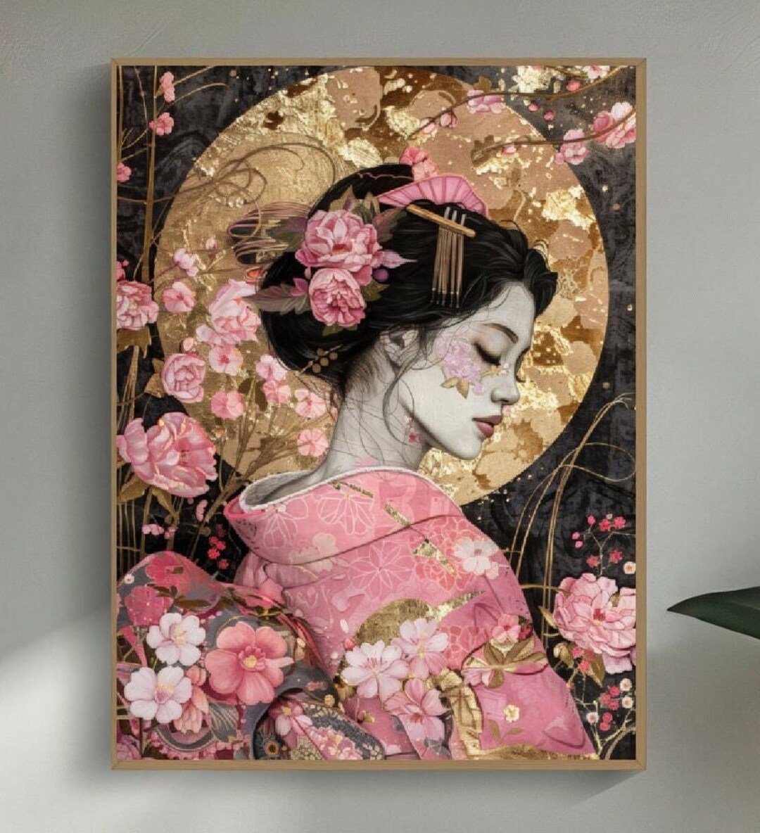 Elegance Japanese Geisha Ai Art Print - Wall Decor - Etsy