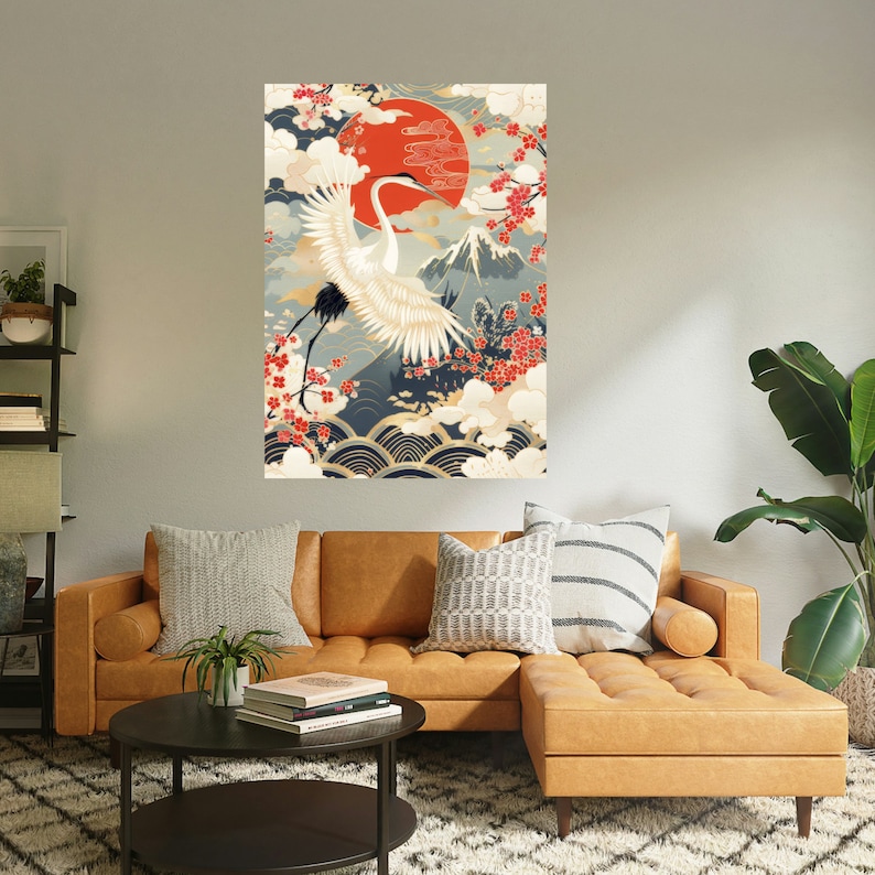 Japanese Zen Landscape Print Japanese Wall Decor Peaceful Oriental Art