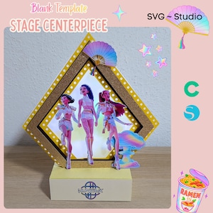 Centrotavola per palco da concerto 3D SVG / Centrotavola per tavolo da festa per palco da idolo 3D / Idea regalo per fan del Kpop e tema per feste a tema Cacciatore di demoni