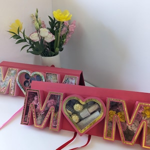 Mother’s Day Chocolate and Floral Box SVG | MOM Gift Box Template | Cricut & Silhouette Cut File | DIY Candy Holder digital file