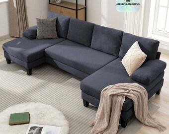 U-shaped Sectional Sofa, four-Seater Sofa, Contemporary Couch with Chaise for Living Room