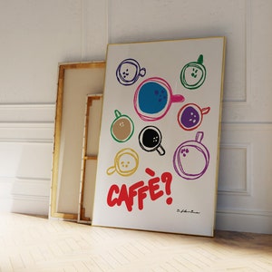 カフェポスター | コーヒープリント | コーヒーバーの装飾 | エスプレッソポスター | キッチンプリント | レトロコーヒープリント | モダンキッチンアート | バーカートプリント