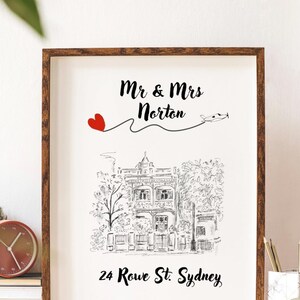 Benutzerdefinierte Haus Porträt, Einweihungsparty Geschenk, Haus Gemälde, Haus Portrait, Haus Gemälde, Makler Abschluss Geschenk, neues Zuhause Geschenk, Geschenk für sie.