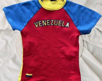 Y2K Venezuela Baby Tees - Embroidered Aesthetic T-shirt - Retro Blokette Aesthetic - Y2K T-shirt