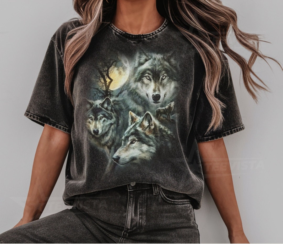 KMY-WOLF” Distressed T-shirt カミヤ KAMIYA “KMY-WOLF” Distressed Tee （BLACK） -FASCINATE