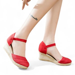 Red wedges ireland hot sale