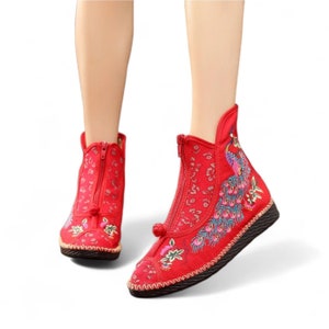 Bright coloured ankle boots hot sale