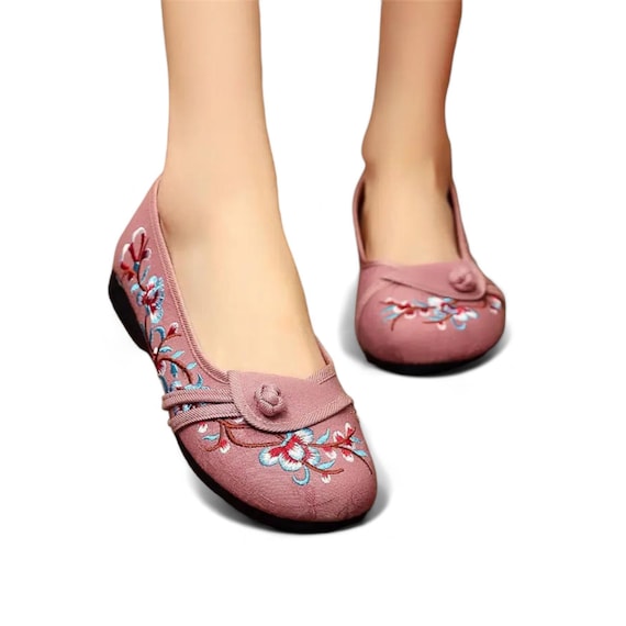 Scarpe Basse Da Ufficio Per Donna Con Punta In Pizzo - Tacco Basso, Comode Ed Eleganti - Foto 4