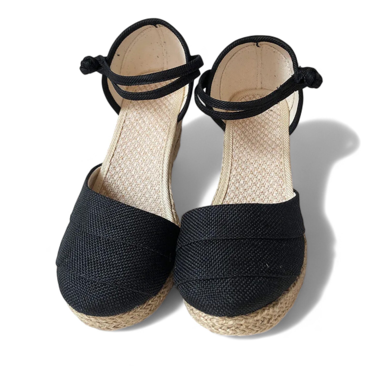 espadrilles wedges beige