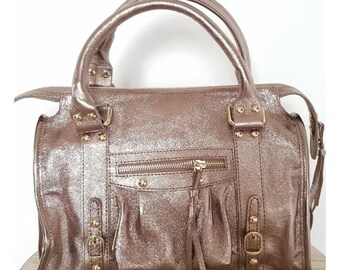 Sac Ciaga tendance cuir brillant bronze confection italienne