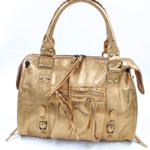 Sac Ciaga tendance cuir brillant gold confection italienne image 1