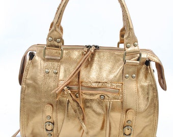 Sac Ciaga tendance cuir brillant gold - confection italienne