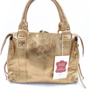 Sac Ciaga tendance cuir brillant gold confection italienne image 2