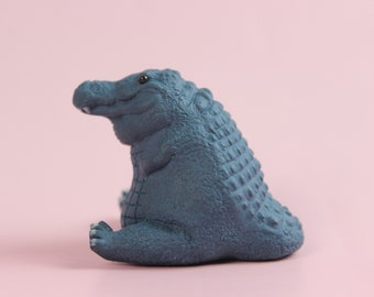 Crocodiles tea pet / Crocodiles ceramic ornament sculpture / your desktop companion - Limited Time Discount