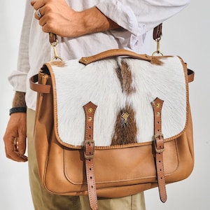 Sierra Messenger / Bolso de cuero premium hecho a mano