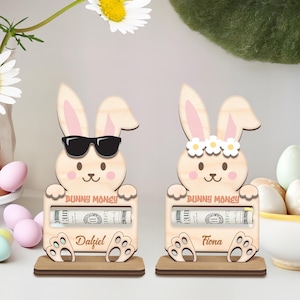 Osterhase Geldhalter Geschenk, Osterkorb Artikel, personalisiertes Ostergeschenk, Osterkorb Dekoration, Osterkorb Anhänger, Geschenk für Kind