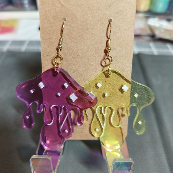 Mismatched Mushroom Dangle Earrings