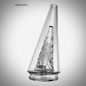 Handmade Peak Pro 2.0 Glass Attachment - Clear Borosilicate Glass