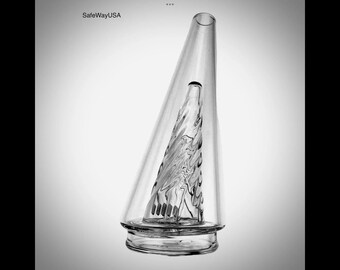 Handmade Peak Pro 2.0 Glass Attachment - Clear Borosilicate Glass