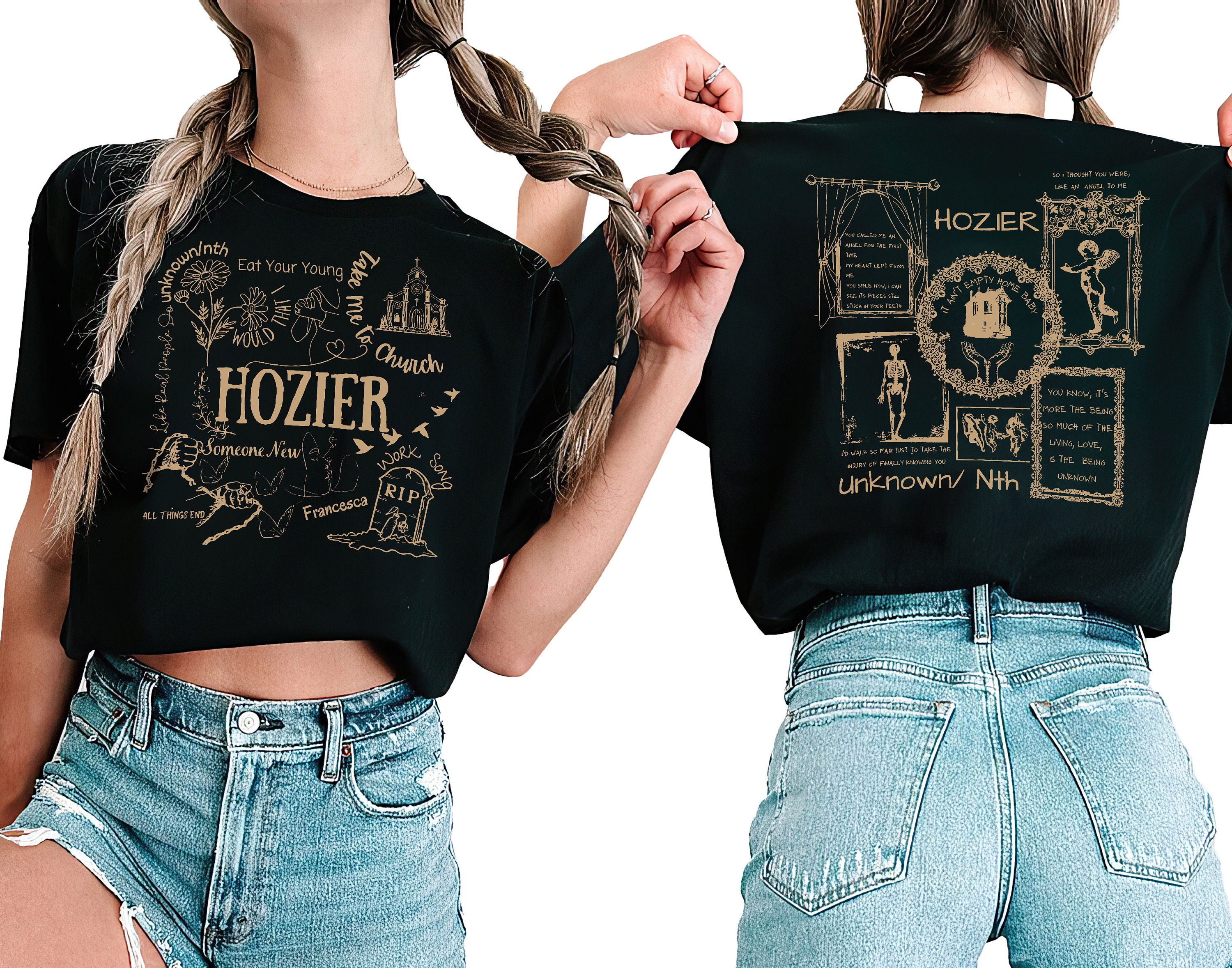 Green Hozier Unreal Unearth List 2024 Music Concert Gift for Hozier Fan, Hozier Fan Gift, Hozier T-Shirt, Sirius Black Shirt
