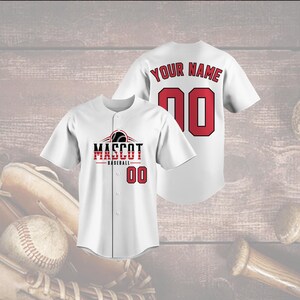 Custom Baseball Jersey, Personalized Team Shirt, Mascot Jersey with Name and Number, Matching Sports Uniform, Gift for Baseball Fans