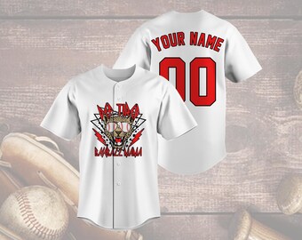 Camiseta de béisbol personalizada para mamá, diseño de leopardo de estrella de rock, camiseta de softbol personalizada con nombre y número, regalo para mamás geniales del béisbol.