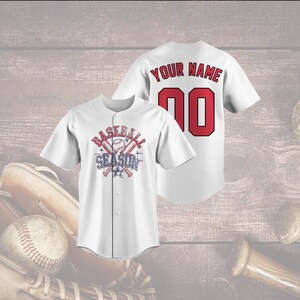 Custom Baseball Season Jersey, Personalized Team Shirt, Patriotic Style Matching Uniform with Name, Number, Gift for Baseball Fans