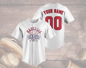 Camiseta de béisbol personalizada, camiseta de equipo personalizada, uniforme patriótico a juego con nombre y número, regalo para fanáticos del béisbol.