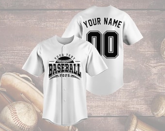 Camiseta de béisbol personalizada 2025, camiseta de equipo personalizada, texto y nombre, uniforme para el día del partido, regalo para fanáticos del deporte, ropa de sóftbol juvenil