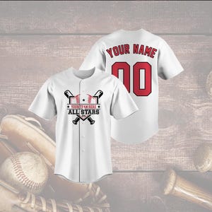 Custom All Stars Baseball Jersey, Personalized Team Name Shirt, Matching Uniform with Name, Number, Year, Gift for Baseball Lovers