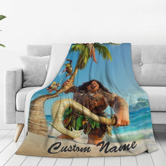 Custom Name Blanket Disney Moana Blanket Fleece Throw Blanket for Couch Sofa Bed Throw Soft Fuzzy Plush Blanket Luxury Flannel Blanket Etsy