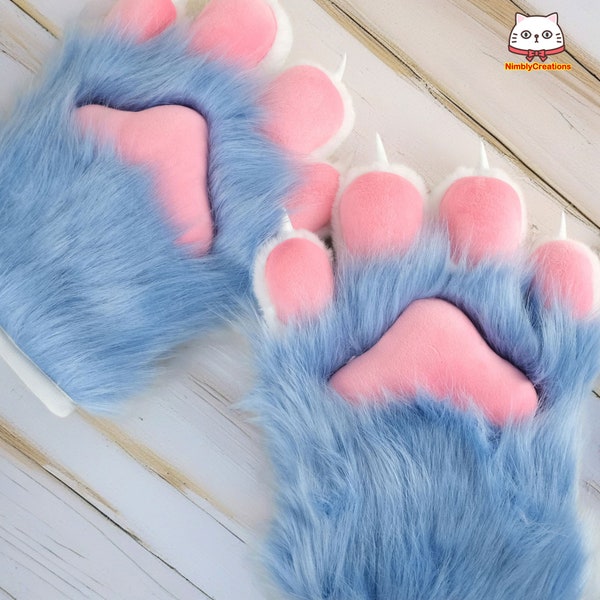 Fursuit Hand Paws With Claw, Furry Cat Gloves Paws, Cosplay Fursuit Paws, Fursuit Gloves, Handmade Furry Paws, Fox Wolf Tiger Paws, Pet Play