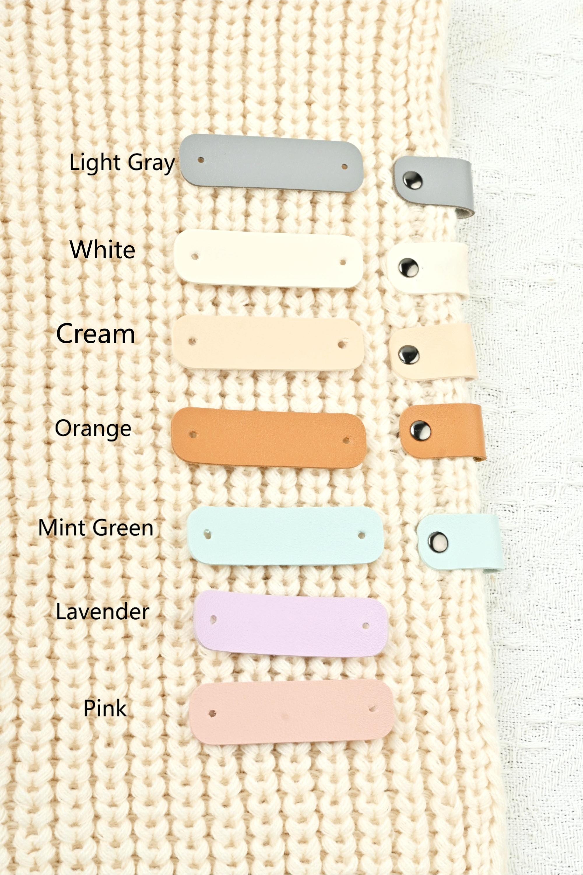 Aust R Tag Custom Faux Leather Tags: Macaron Colors, Handmade Knit & Crochet ...