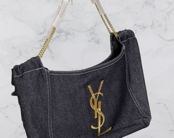 YSL Suede Leather Hobo Chain Bag