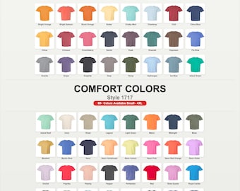 Camiseta Comfort Colors 1717 lisa, de algodón grueso teñido en prenda, unisex, extragrande, suave, con efecto vintage, lista para serigrafía.