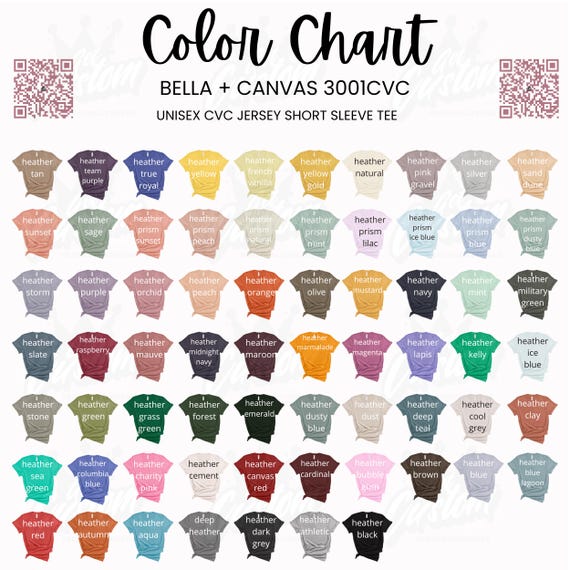 Bella Canvas 3001CVC Blank Tee for Screen Print HTV DTF Vinyl Cricut Embroidery Soft Heather Cotton Poly Blend Unisex Wholesale Bulk