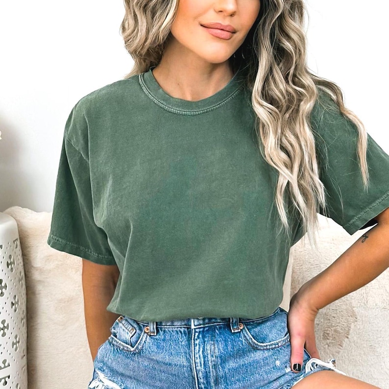 Blank Comfort Color Tshirt, Comfort Colors Shirt, Blank Color Washed Shirts, Blank Comfort Color, Comfort Colors Vintage Washed Shirt C1717 image 11