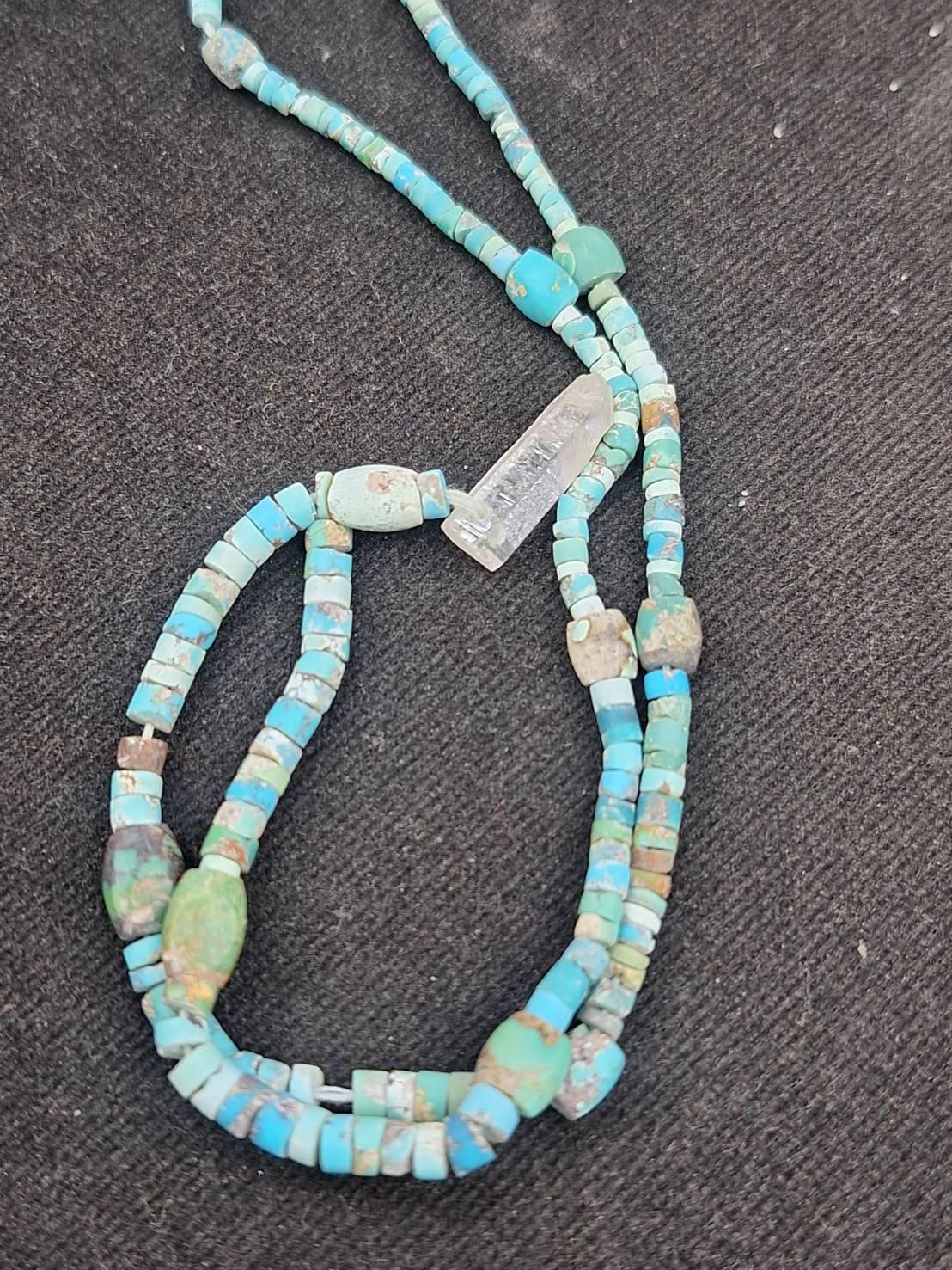 Cut Turquoise Disc Ancient Egyptian Hand Cut Natural Heishi Turquoise Old Turquoise Disc ...
