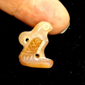 Top Quality! Antique Mayan Culture Carved Natural Carnelian Eagle Tribal Bead Pendant