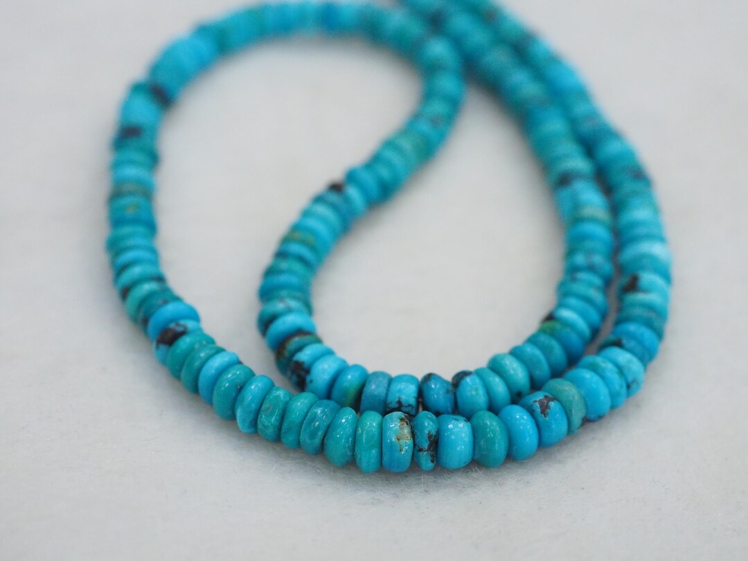 Cut Turquoise Disc Vintage Hand Cut Natural Sleeping Beauty Turquoise Disc Shape Gemstone ...