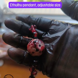 Cthulhu Pendant, Cthulhu Necklace, Cthulhu&#39;s Breath, Special Gift, Cthulhu Eyeball