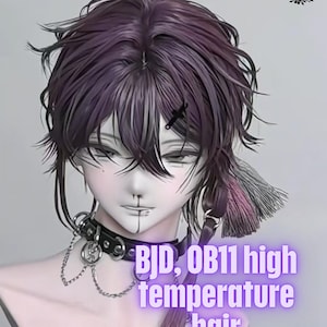 Cabeza OB11 personalizada, cabeza integrada, cabeza desmontable, cabeza BJD personalizada, cabello de seda