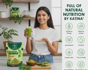 Moringa-Pulver für Haar und Haut, reines Bio-Moringa | Kräuter-Gesichtsmaske & Nahrungsergänzungsmittel