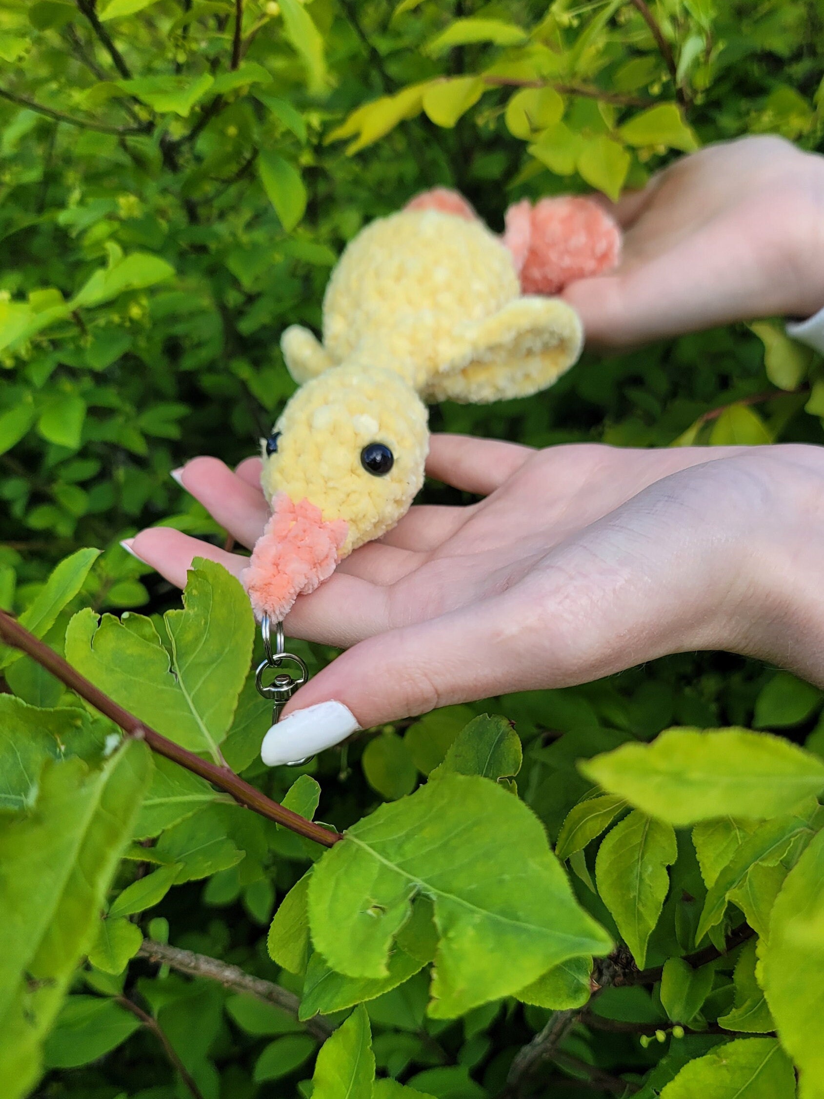 Duck & Goose Keychains Physical Item Yellow Ducks White Goose Keychains