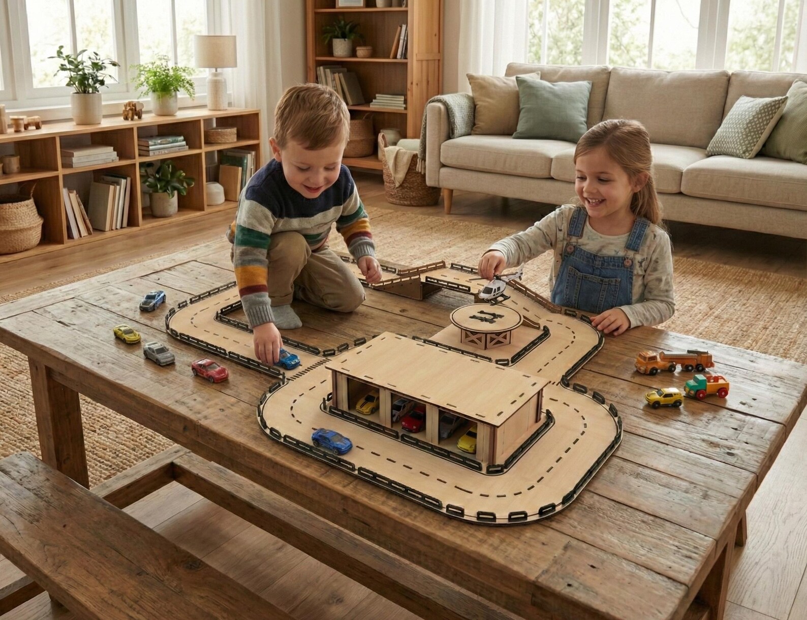 Toy Router Wooden Car Track V2 Laser Cut File SVG DXF, Modular Toy Racing Circuit ...