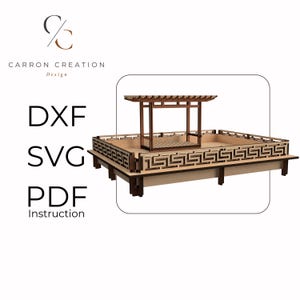 Maquette Jardin Zen Japonais en Bois - DXF, SVG, PDF