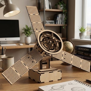 NASA Juno ruimtesonde - Lasersnijbestand SVG DXF - 3D houten astronomisch model - CNC