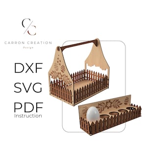 Kit Pâques : Panier à Œufs & Support Œufs Kinder - Fichiers DXF, SVG, PDF