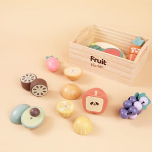 Personalized  Wooden Play Kitchen Toy Set,Fruit Vegetable Bakery Meat Fish Toys,Wooden  Nursery Decorations, Toddler Educational Toys